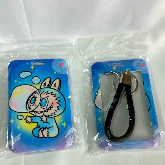 Labubu The Monsters LABUBU BUBBLE Badge ID Holder Wristlet & Key Chain - Picture 5 of 6